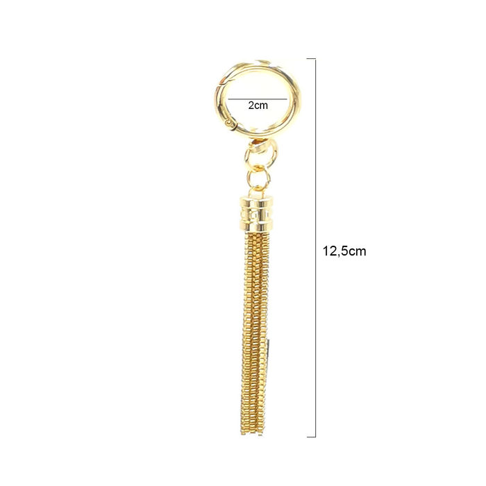 Argola Articulada Corrente 12 5cm Dourado RO 151497