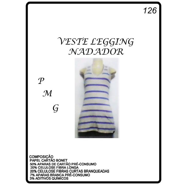 Molde para veste legging nadador tam. P, M e G Nº 126 - 9115 